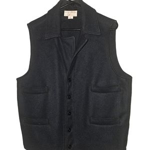 Vtg FILSON Mackinaw | Virgin Wool | Button up | Hunting Vest | Black , vintage
